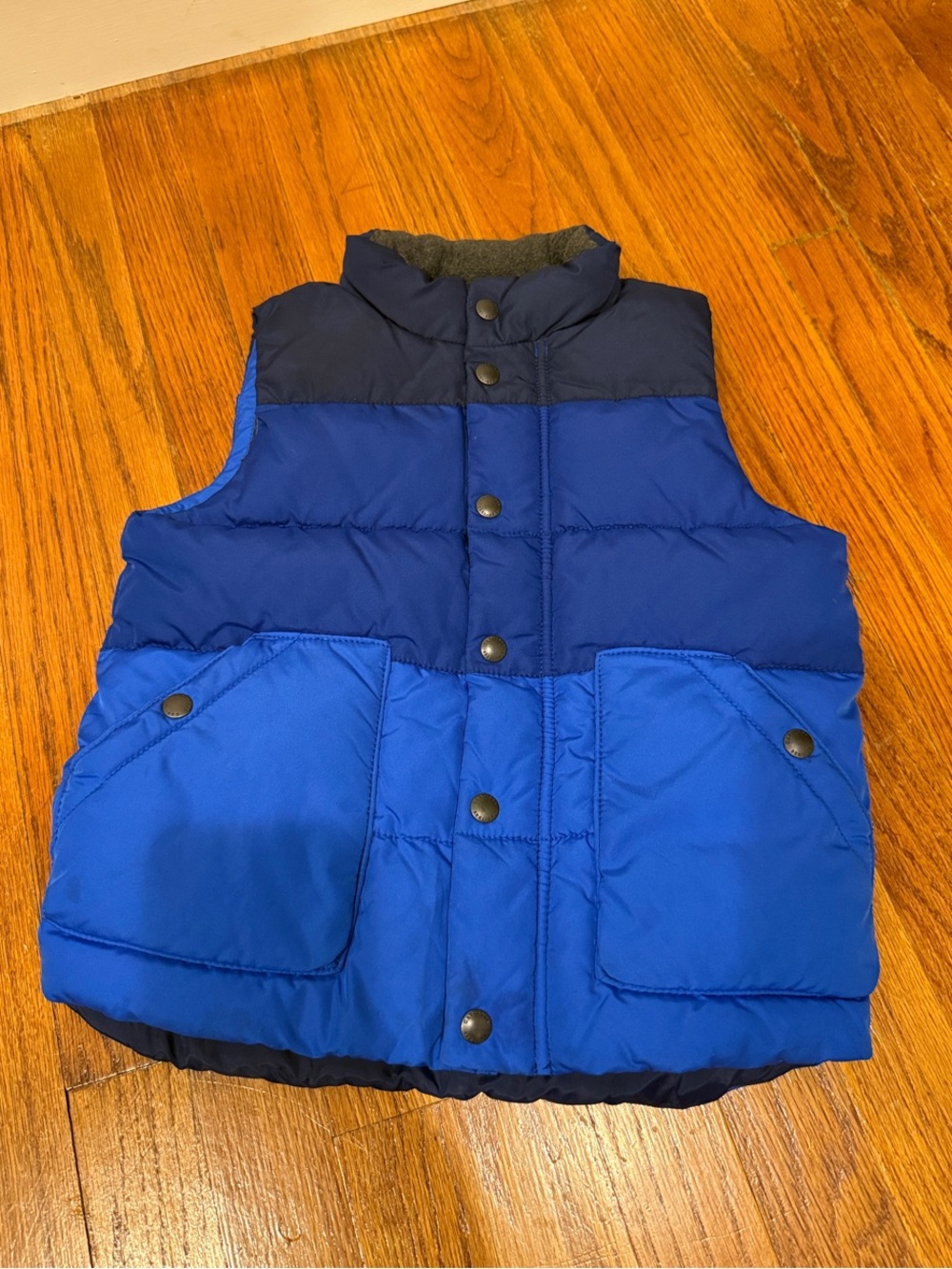 GAP Blue Colorblock Puffer Vest